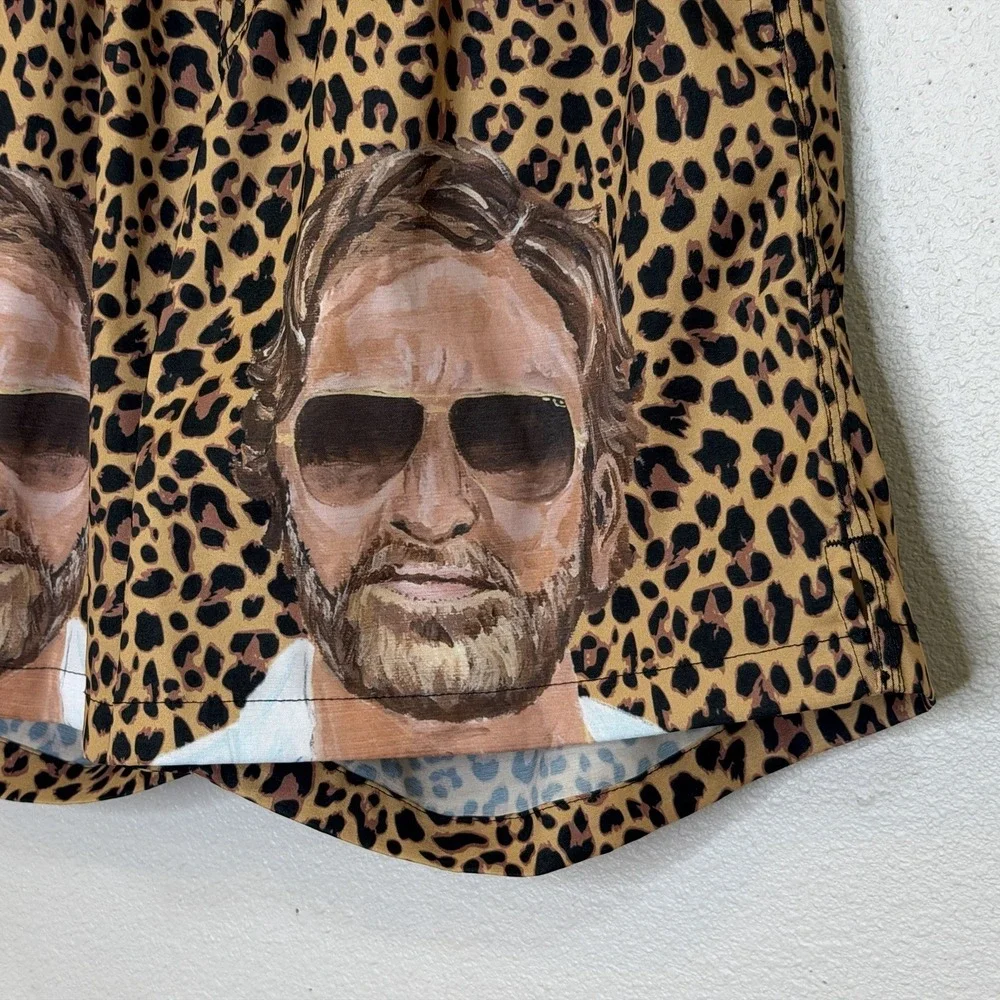 Kenny Flowers Swim Trunks Mens Sz Medium Animal Print Mens Face The Hangover?